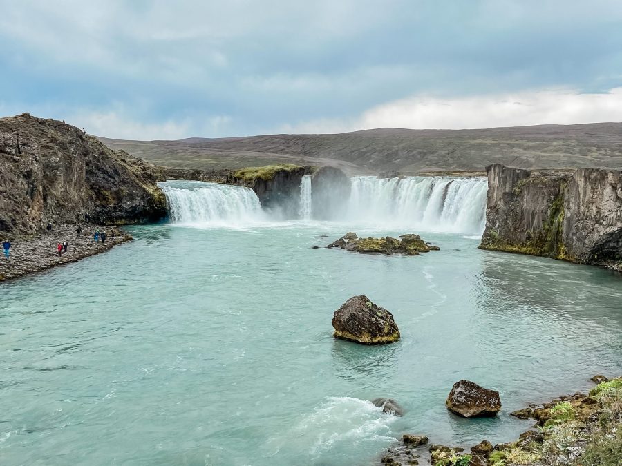 Godafoss Wasserfall auf der Diamond Circle Route in Island