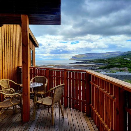 Hotel an der Küste von Island