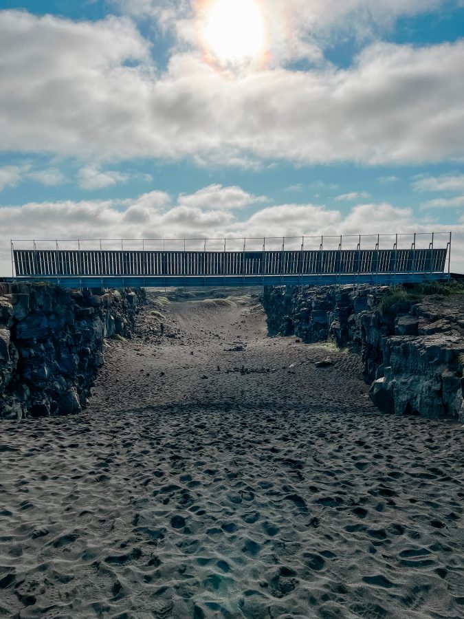 Brücke zwischen zwei Kontinenten Halbinsel Reykjanes