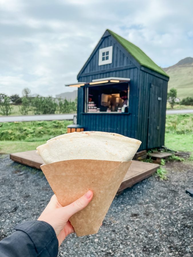 Crepe essen in Vik
