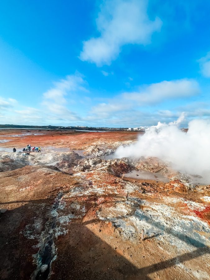 Geothermisches Gebiet Grunnuhver Island Reykjanes