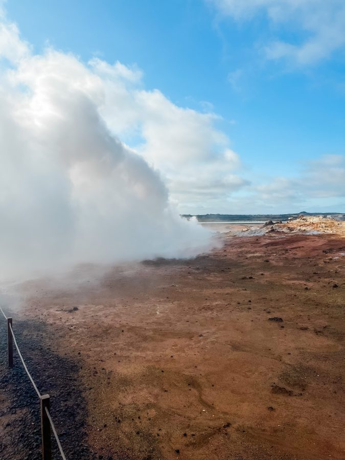 Geothermisches Gebiet Grunnuhver Island Reykjanes