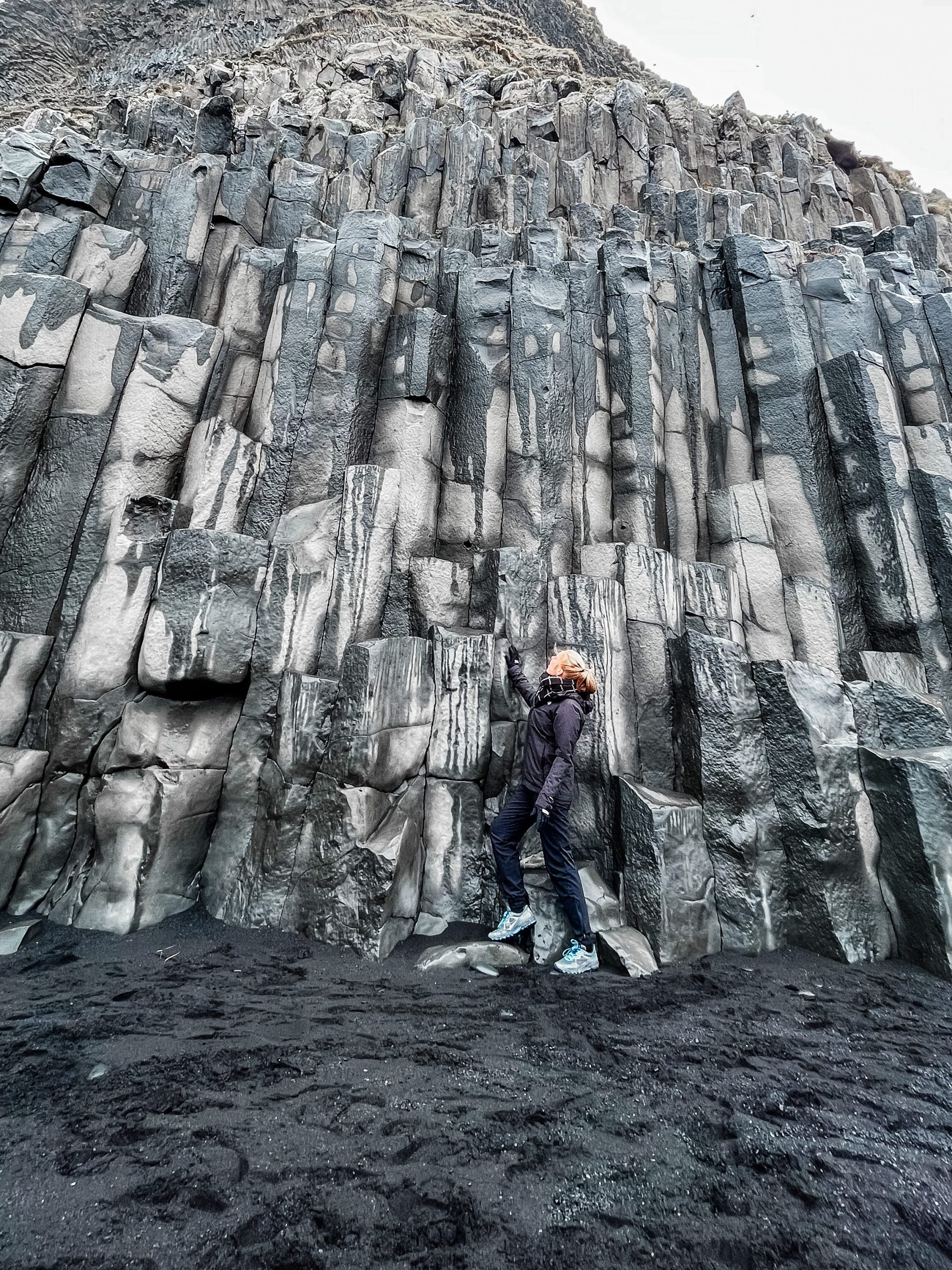 Kobaltsäulen schwarzer Strand Vik