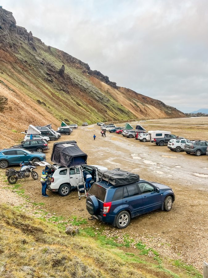 Der Campingplatz bei Landmannalaugar