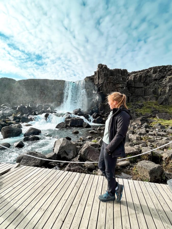 Öxarárfoss Wasserfall im Thingvellir Nationalpark Island
