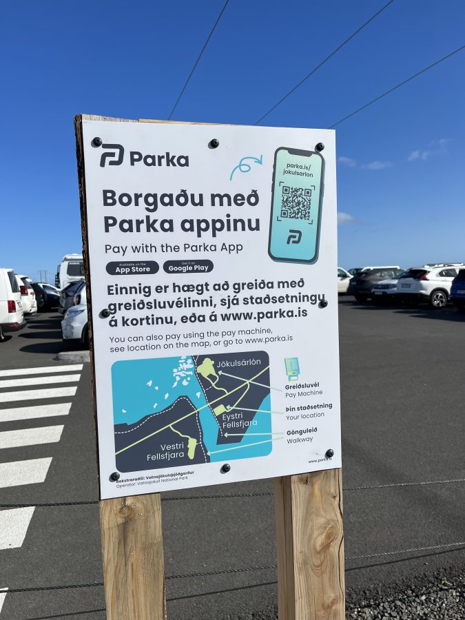 Parkplatz Jökulsárlón Gletschersee